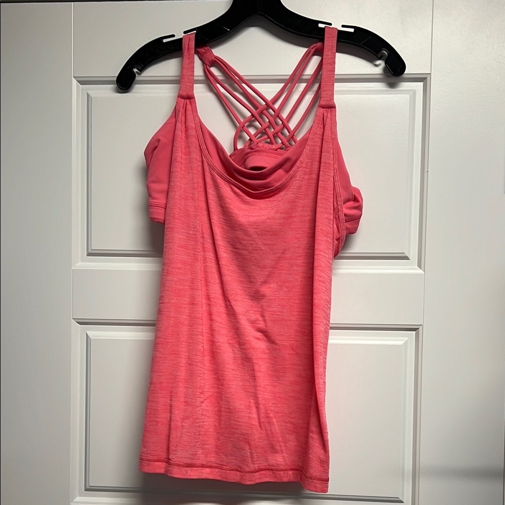 Lululemon Sunset Salutation Tank Heathered Pink Lemonade